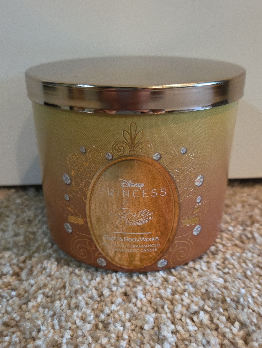 BELLE 3 Wick Candle Bath And Body Works + Disney Princess